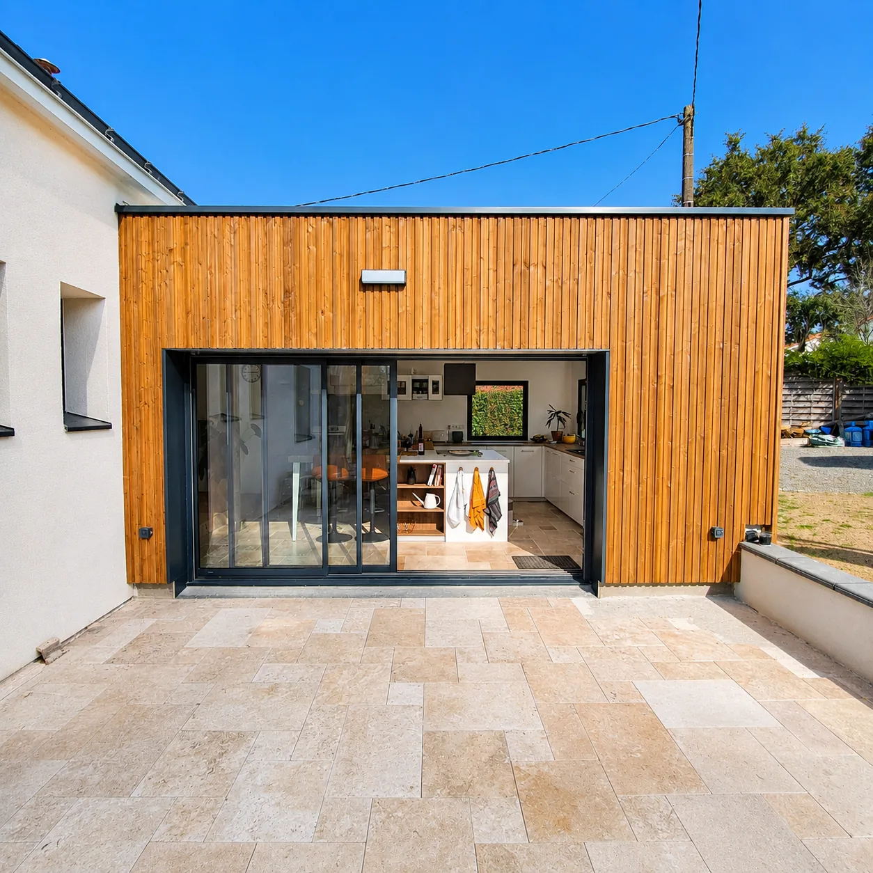 Projet BOÎTE À CUISINER, rénovation et extension d'une maison individuelle, agglomération nantaise (44)