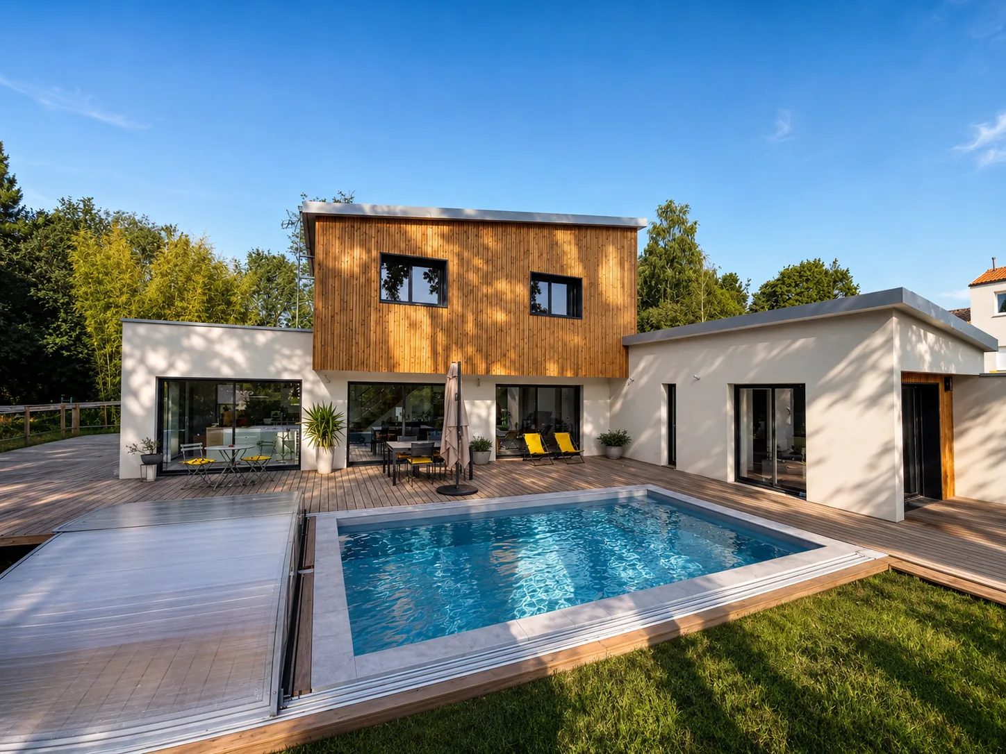 DANS LES BOIS, construction d'une maison individuelle, agglomération nantaise (44)