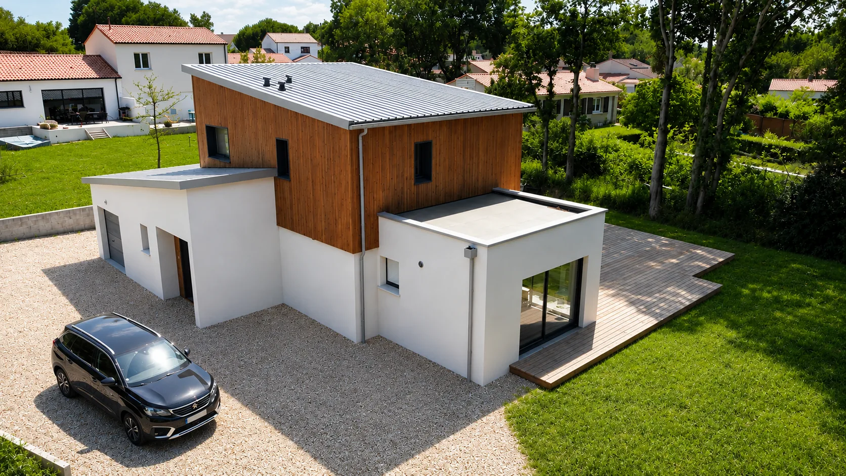 DANS LES BOIS, construction d'une maison individuelle, agglomération nantaise (44)