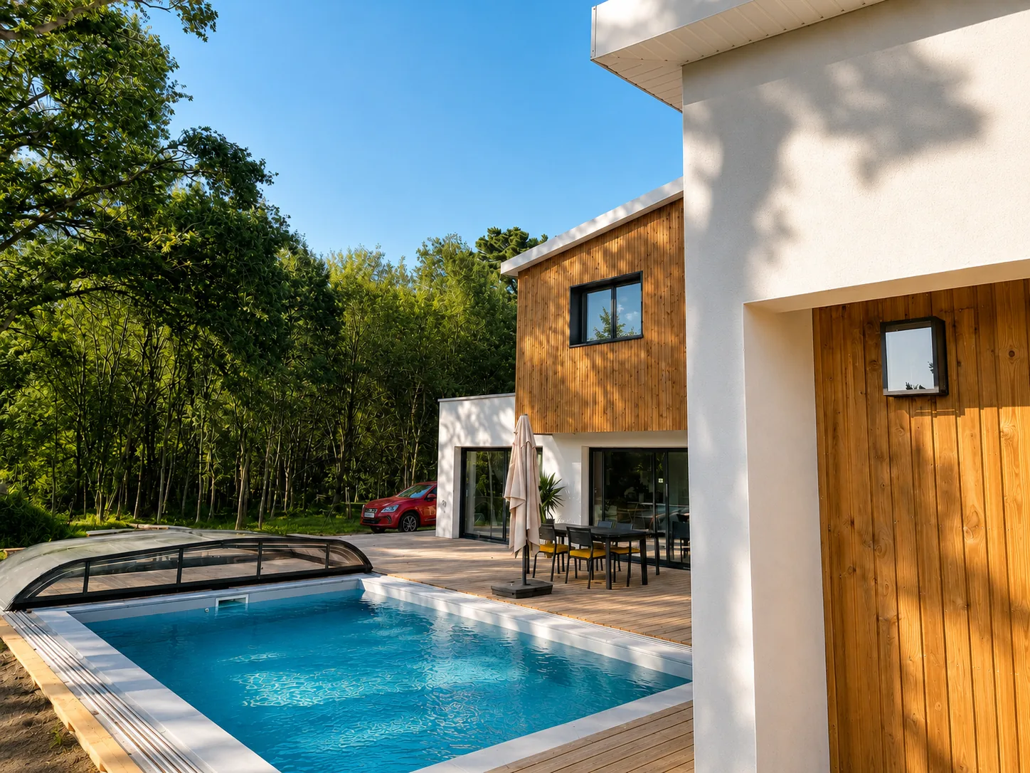 DANS LES BOIS, construction d'une maison individuelle, agglomération nantaise (44)