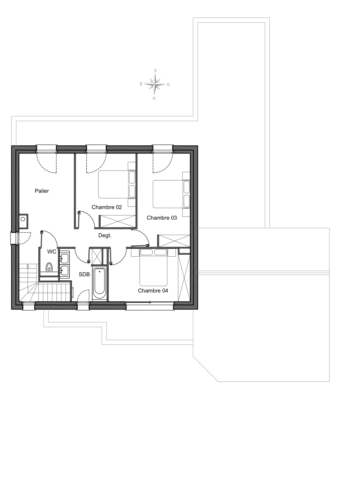 Cliquer pour agrandir le plan Plan de l'étage, PASSAGE A GUÉ