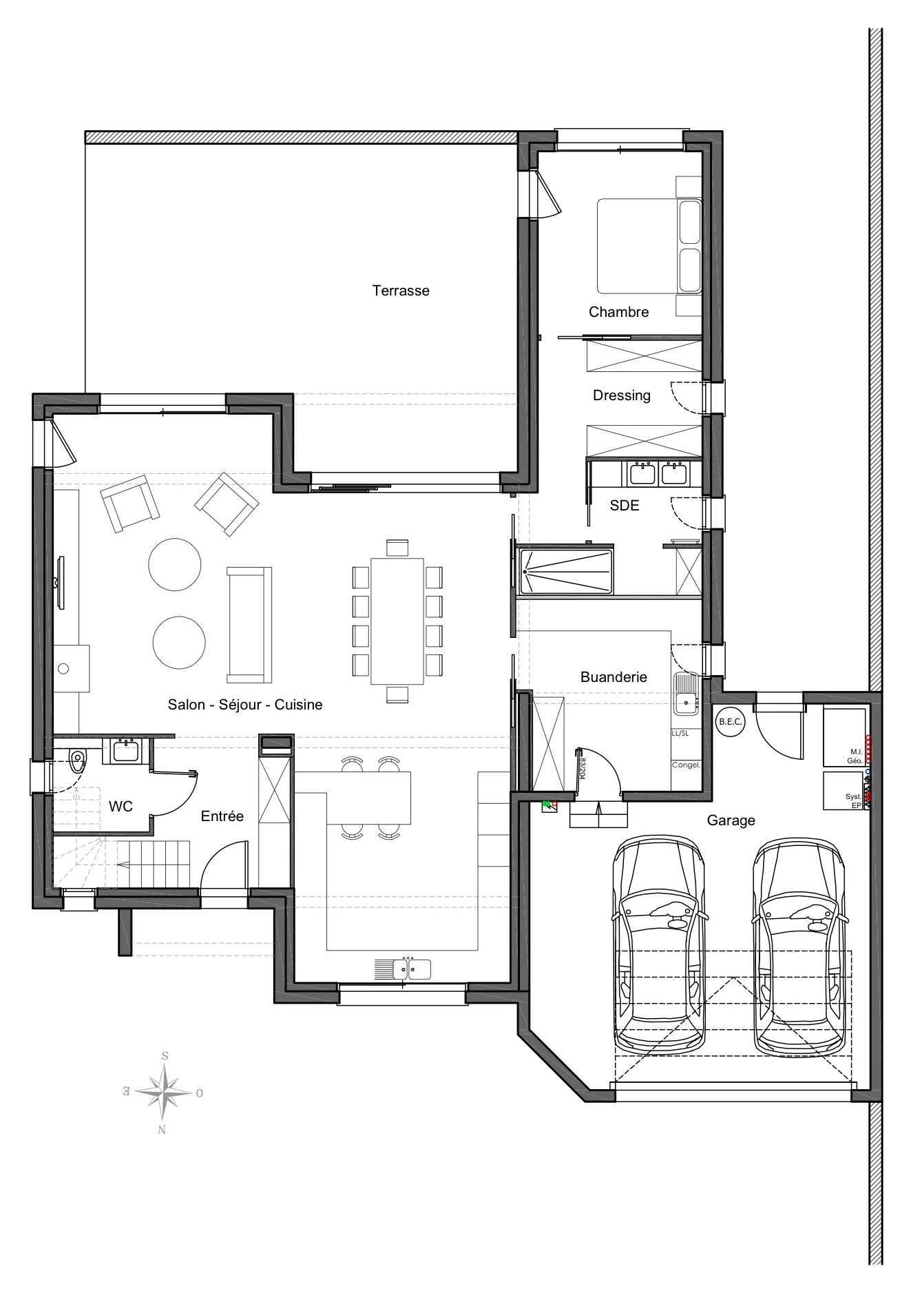 Cliquer pour agrandir le plan Plan du rez-de-chaussée, PASSAGE A GUÉ
